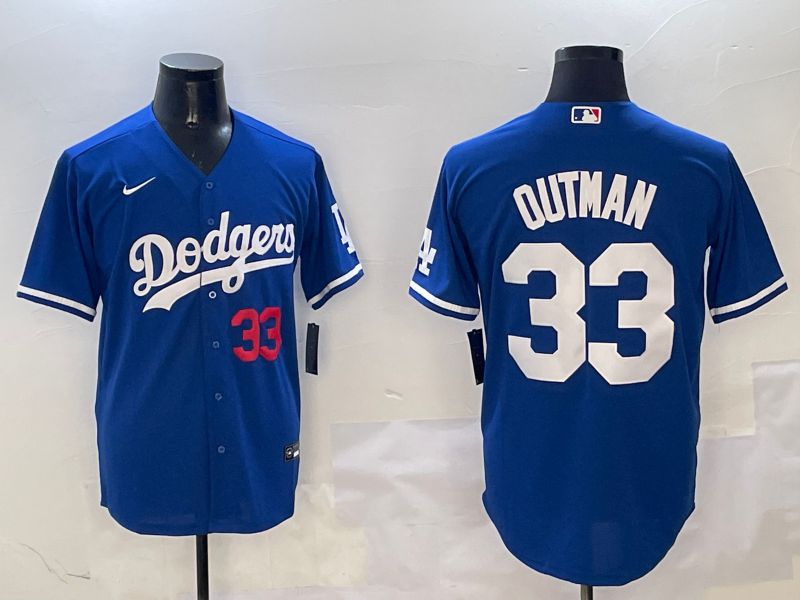 Men Los Angeles Dodgers 33 Outman Blue Game 2025 Nike MLB Jersey style 7